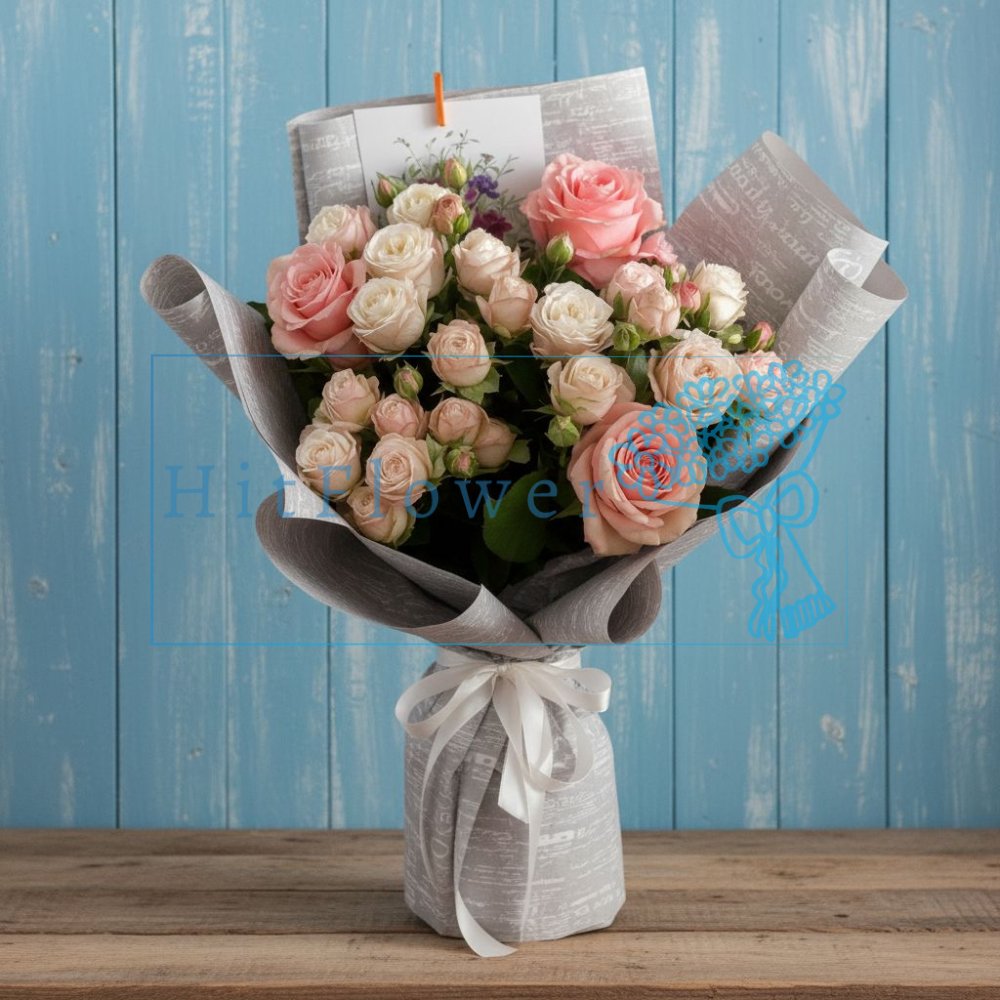 Букет роз Нежные розовые розы